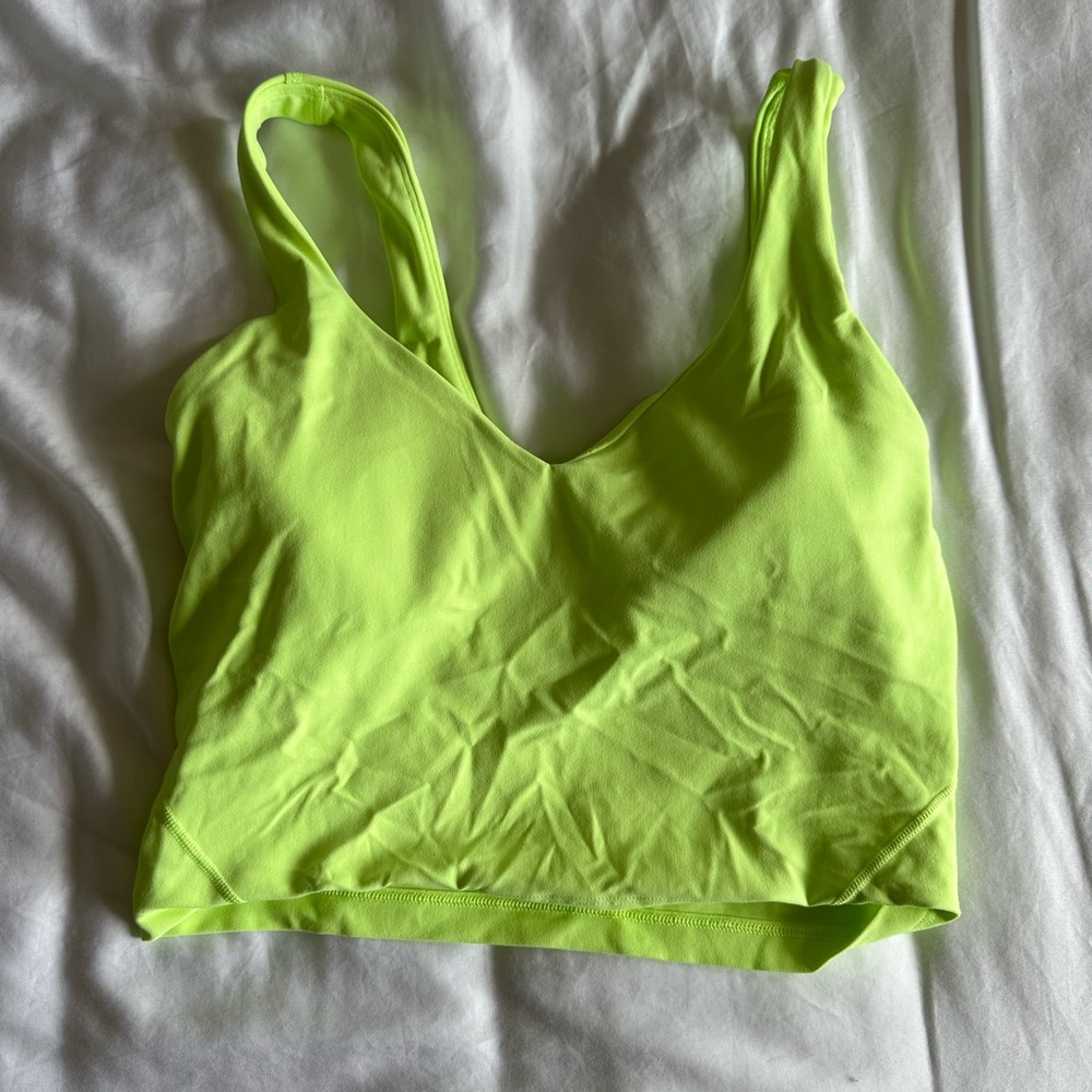 Lululemon Size 6 Crop Top Neon